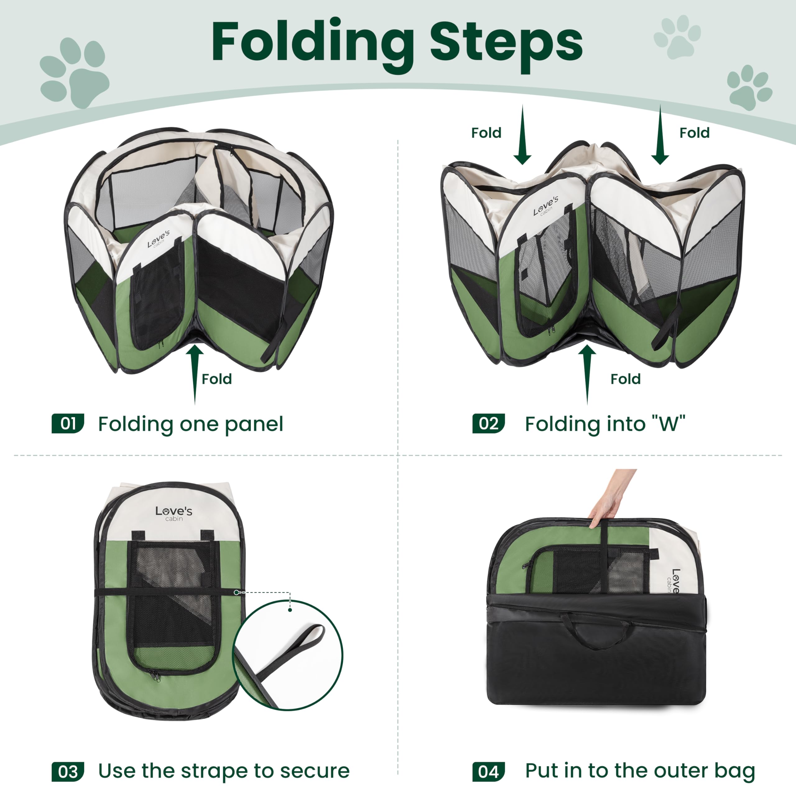 Love's cabin easy-clean playpen to wipe down and air dry