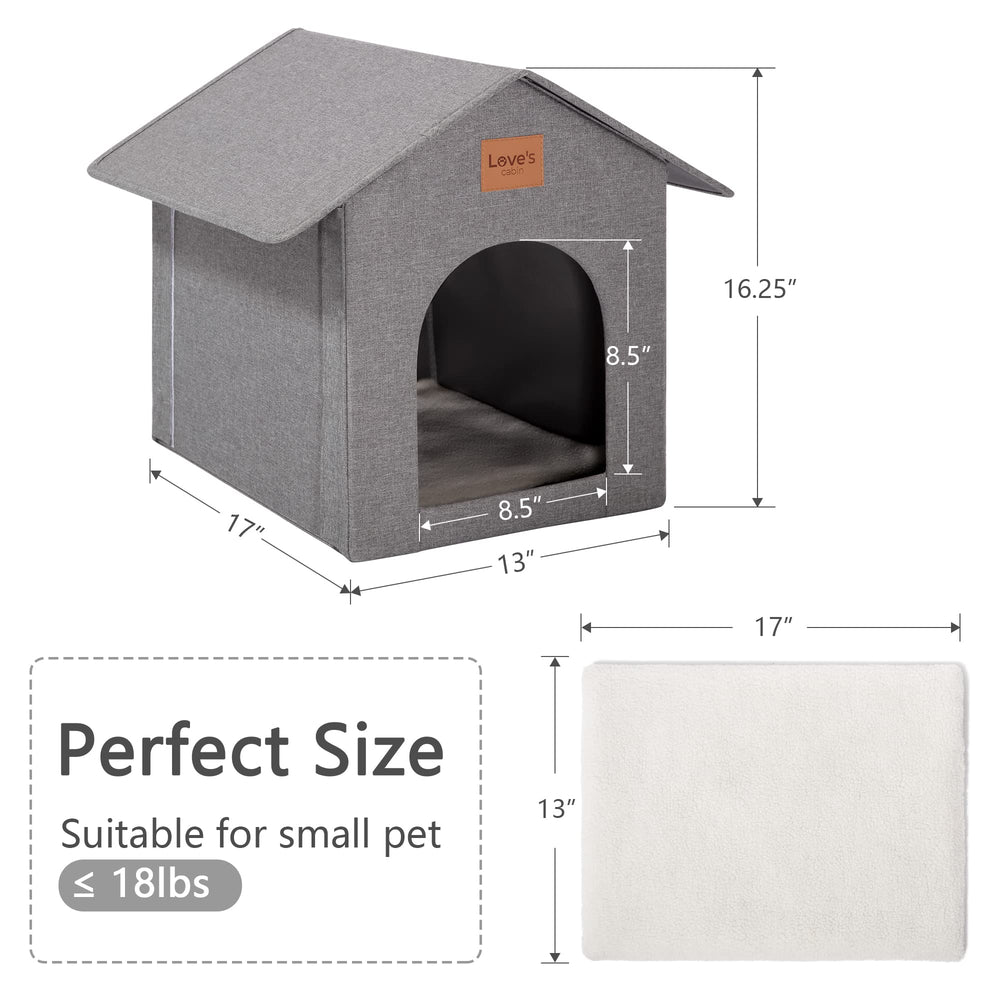 Love's cabin feral-cat house works indoors or outdoors for warm shelter.