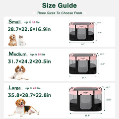 Love's cabin foldable dog kennel carry case for easy transport