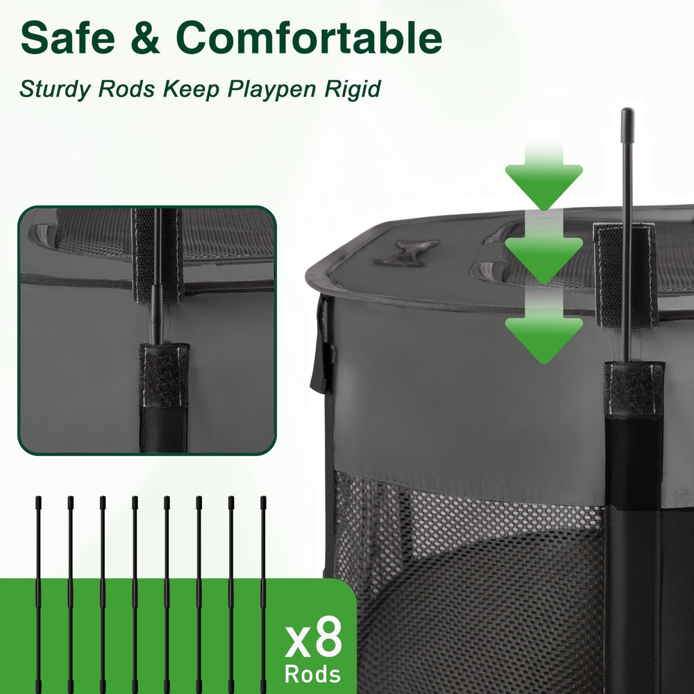 Love's cabin medium-dog playpen supports pets up to 25 lbs on the go