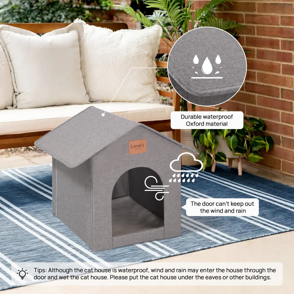 Love's cabin weatherproof coating shields interior from rain for cozy shelter.