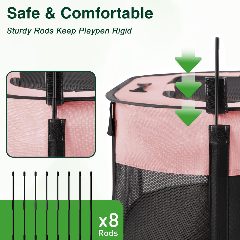 Love's cabin pink dimensions-small playpen fits tiny dogs and kittens nicely.