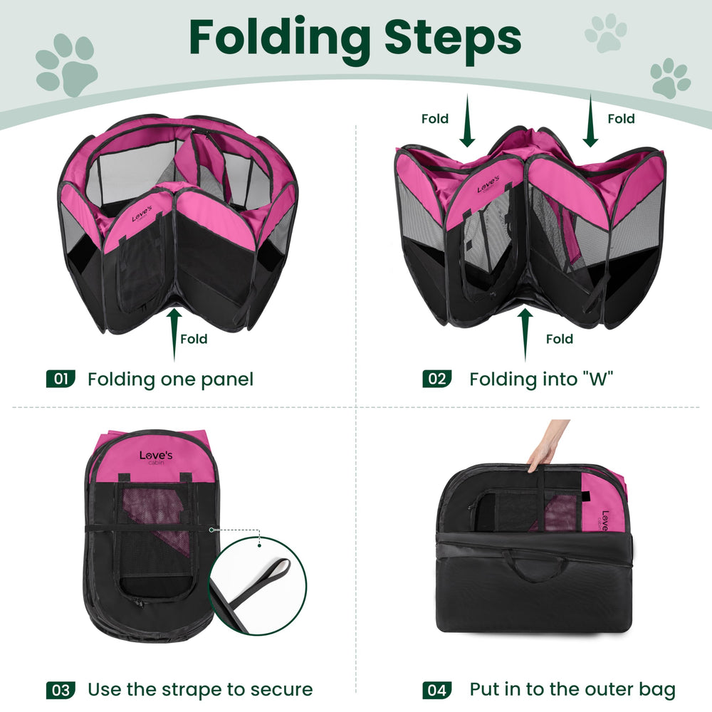 Love's cabin pink medium-size 30x30x23 inches fits pets up to 25 lbs.