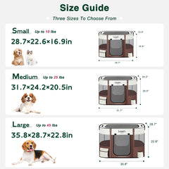 Love's cabin puppy playpen carrying case for convenient storage and transport.