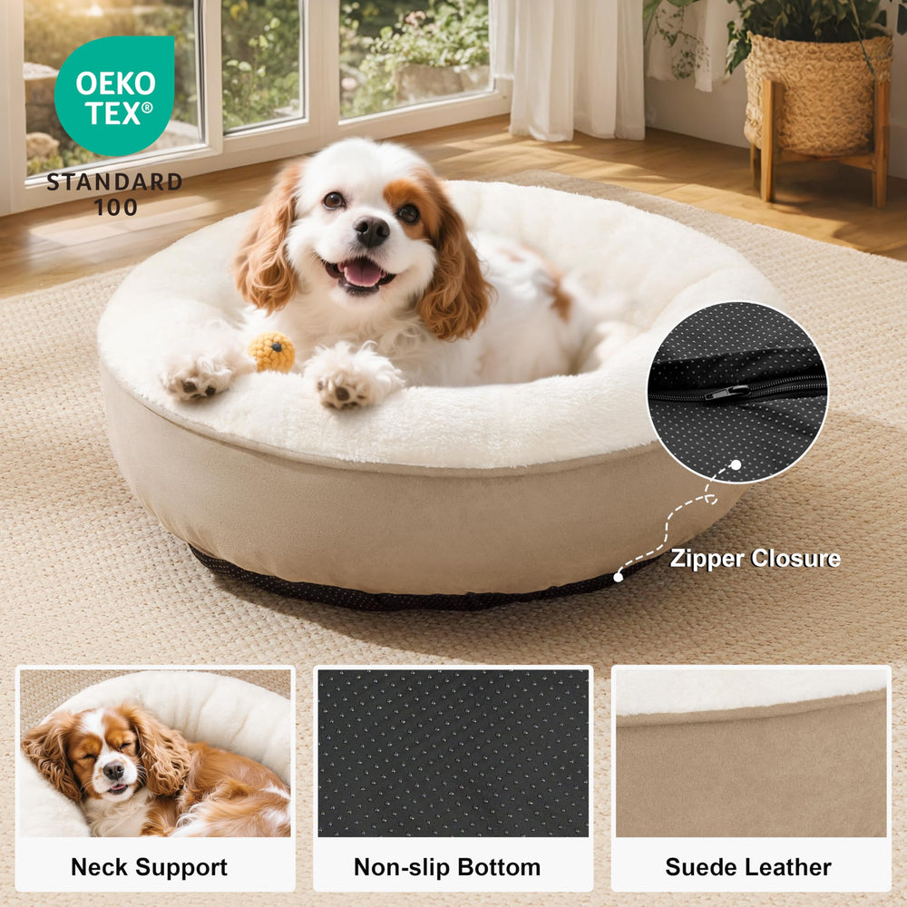 Love's cabin camel interior shows plush filling for comfort and neck support.