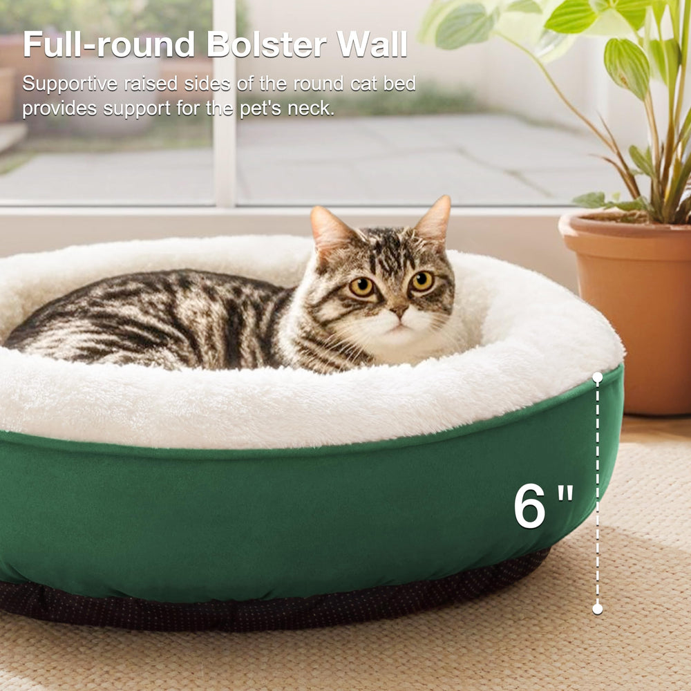 Love's cabin green color bed blends with home decor