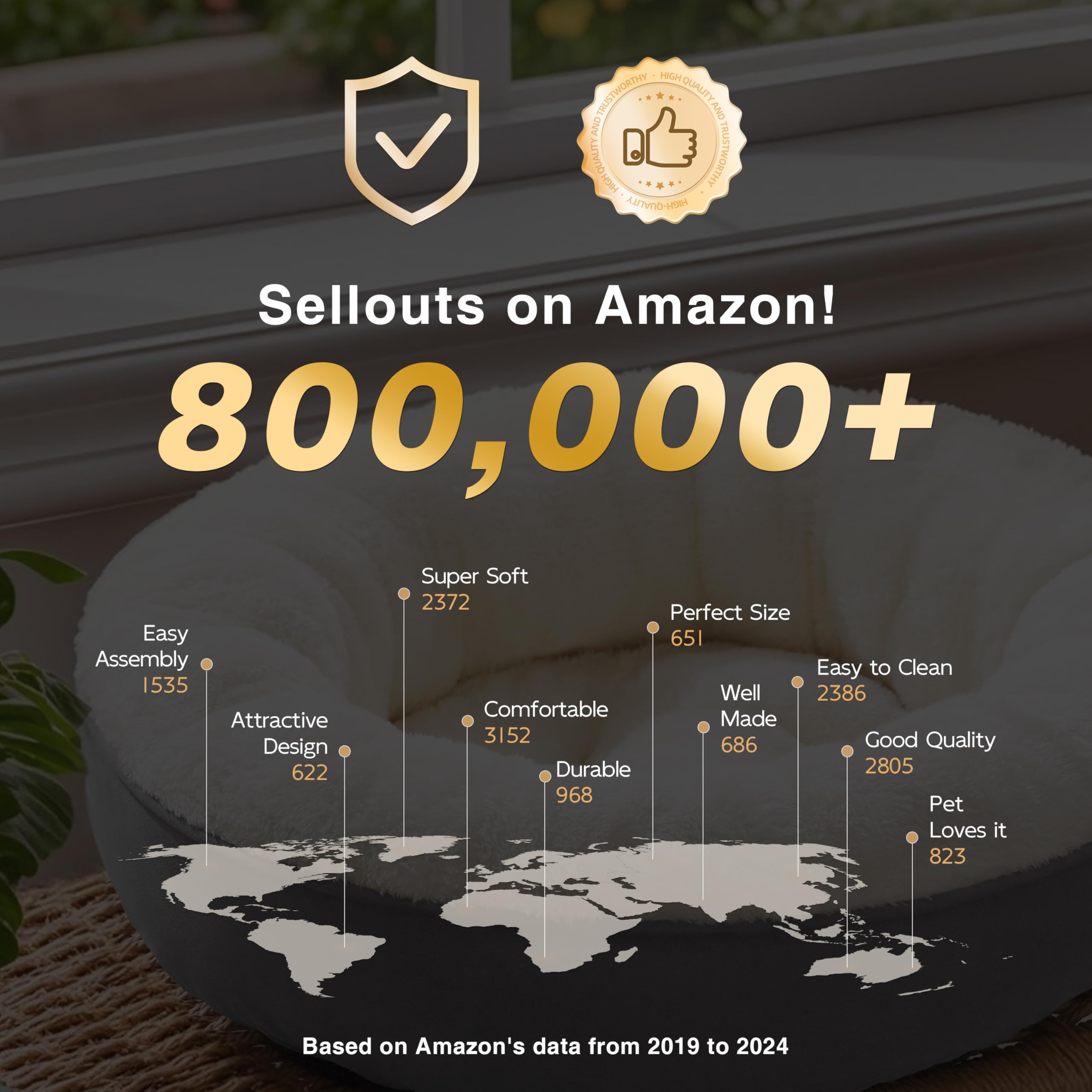 Love's cabin bed is machine washable for easy cleaning after adventures.