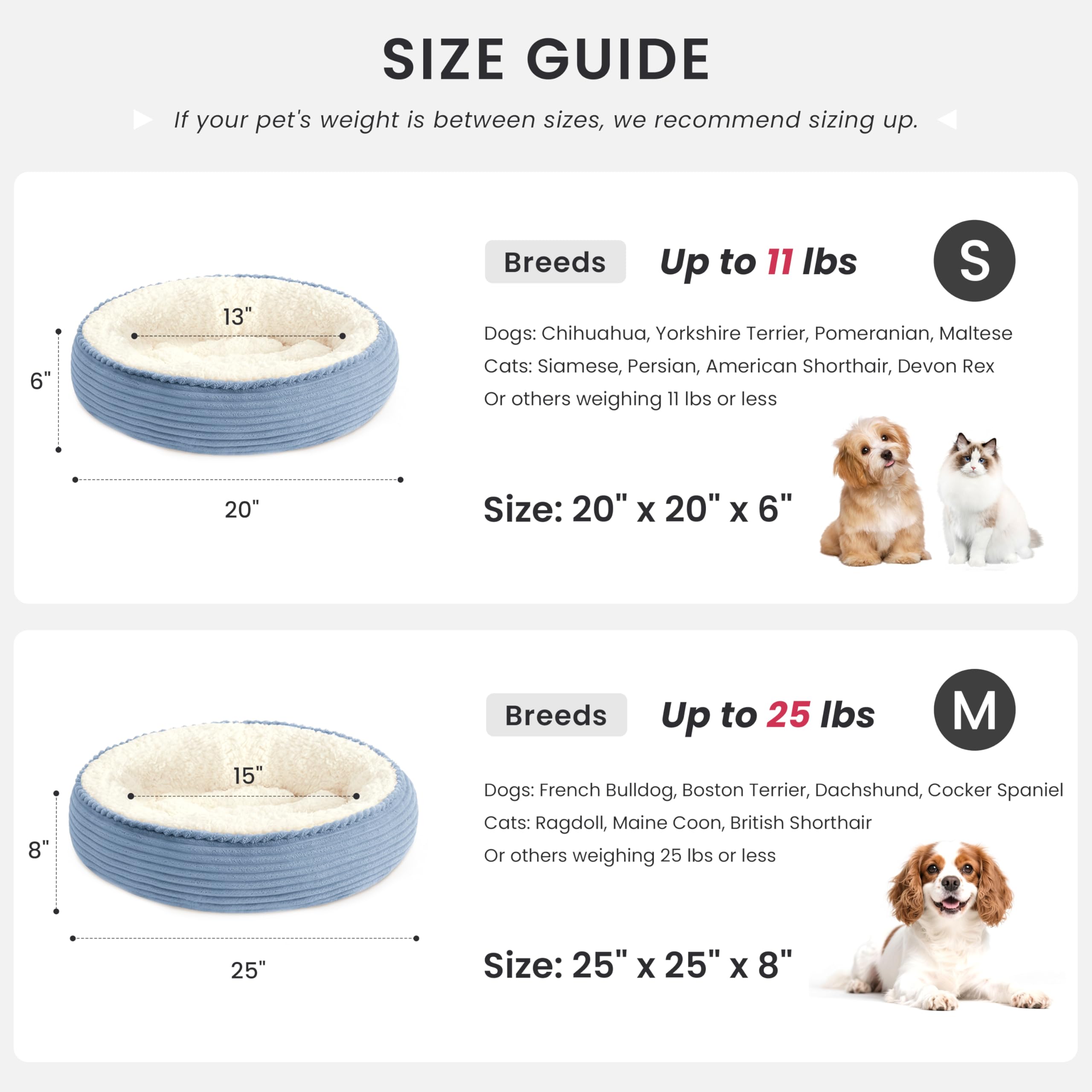 Love's cabin round donut bed pillow rim detail with plush interior filling.