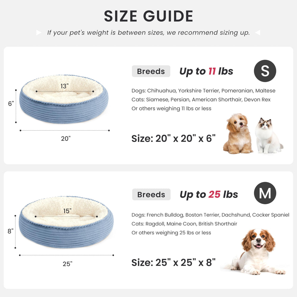 Love's cabin round donut bed pillow rim detail with plush interior filling.