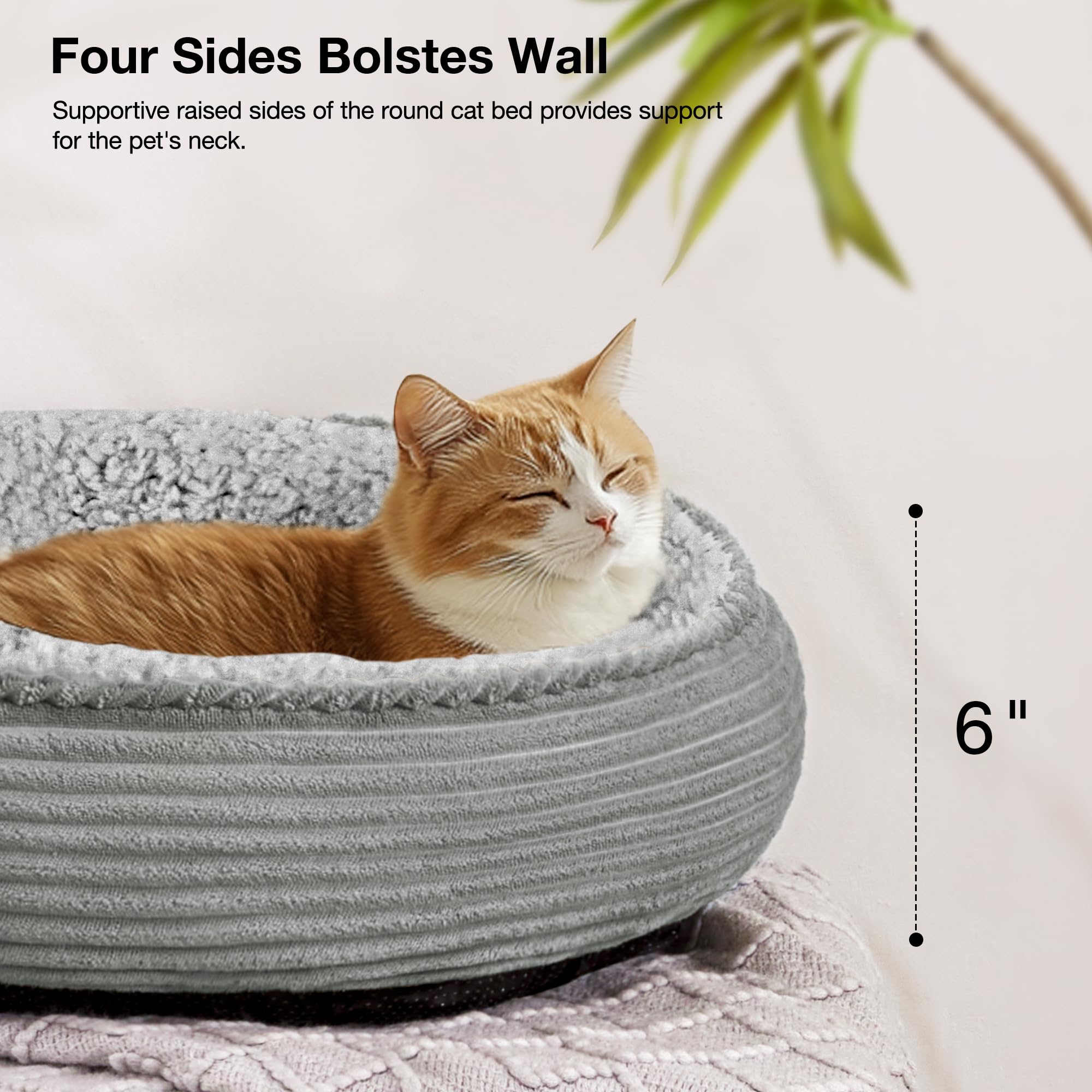 Love's cabin round donut bed travel-friendly option for pets on trips.