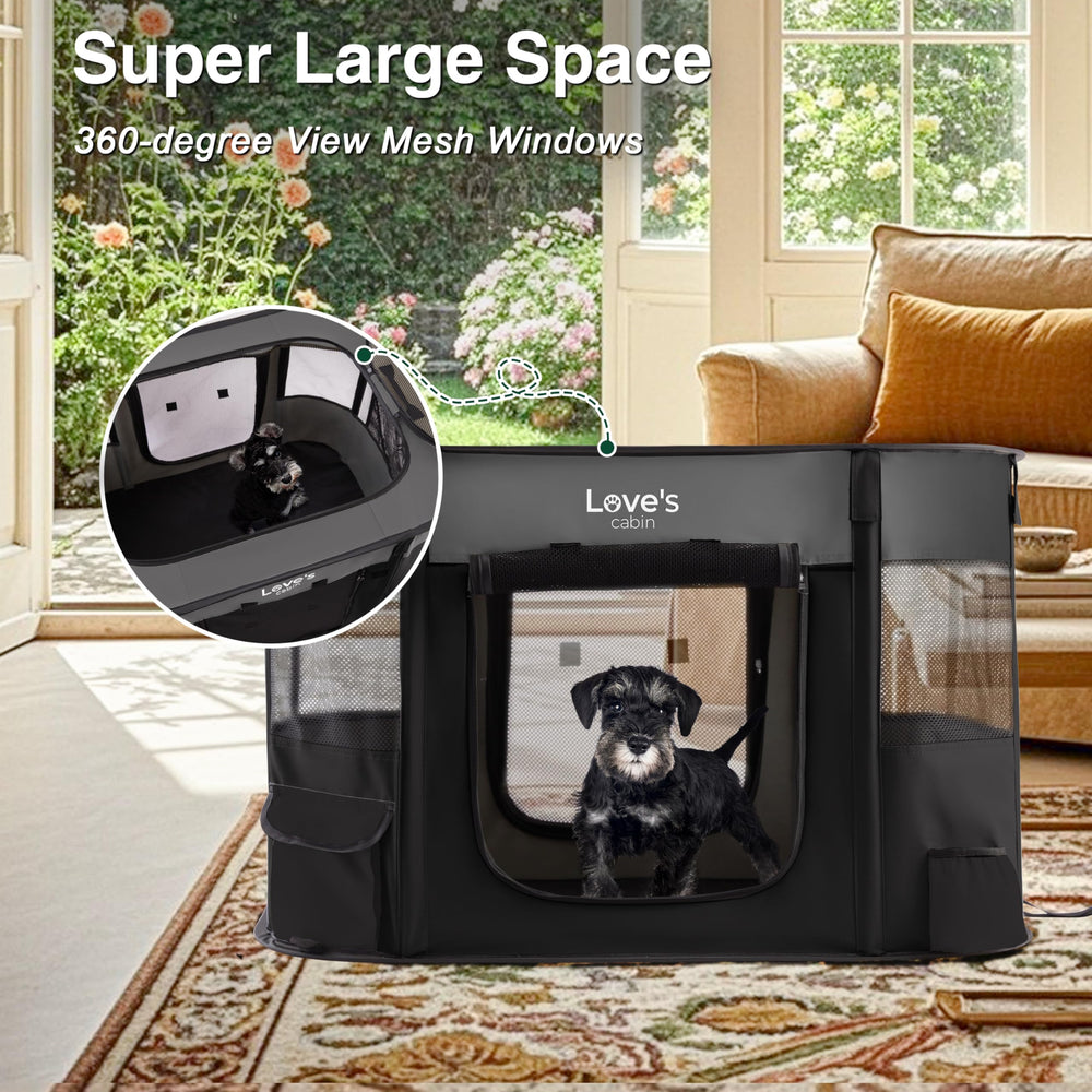 Love's cabin spacious four-panel design emphasizing safety with reinforced corners
