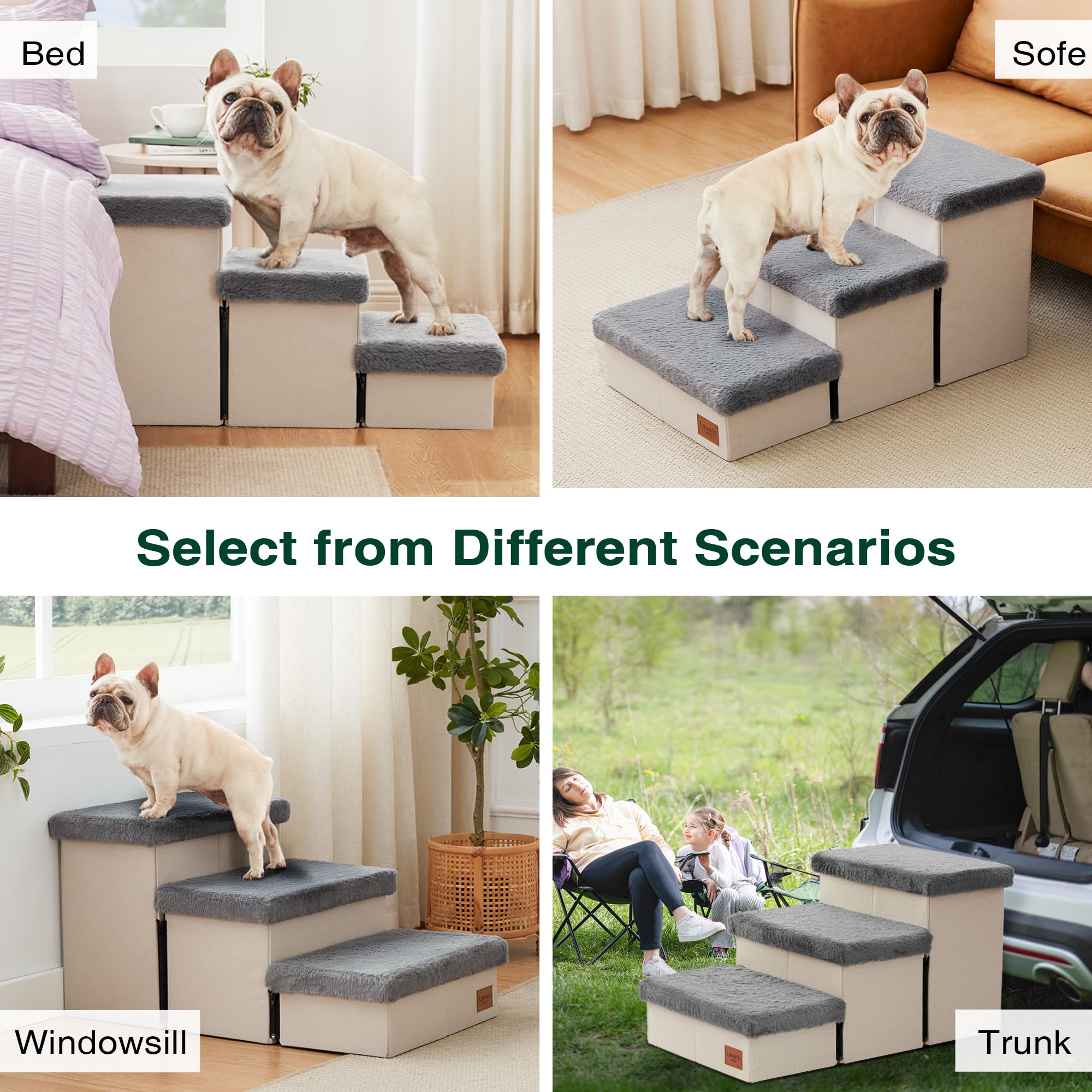 Love's cabin dog stairs grey assembly video guides quick setup