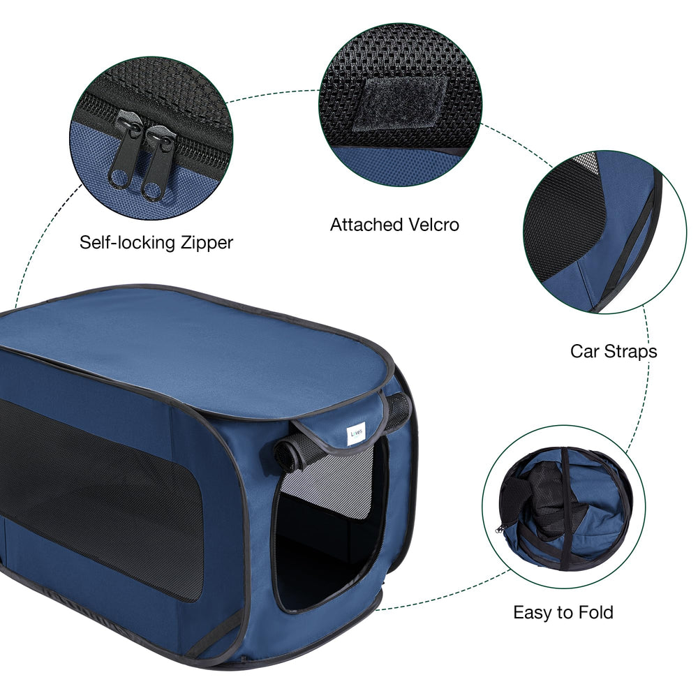 Love's cabin mesh ventilation front panel improves airflow for pets.