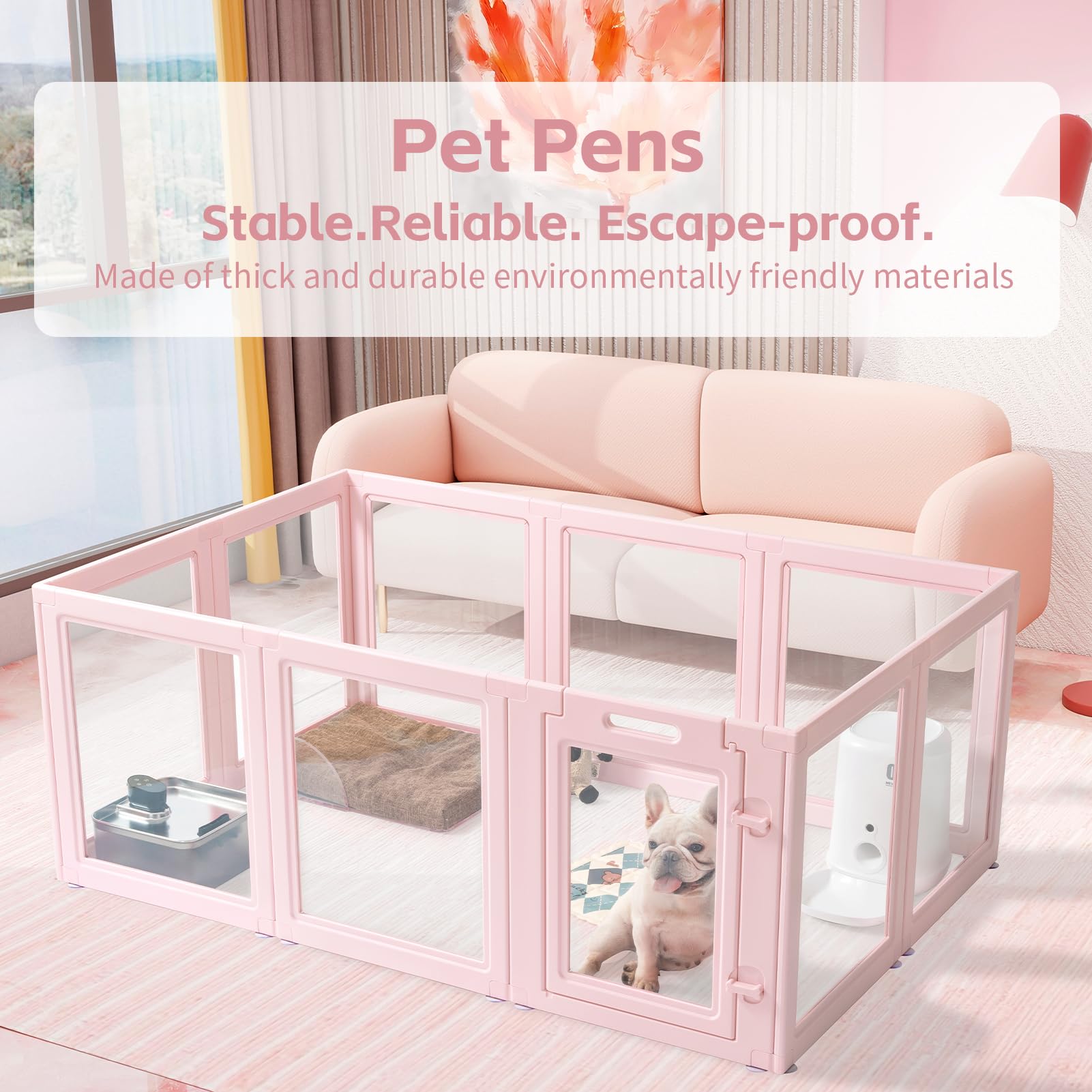 LoveTail playpen assembly shows tool-free setup for portability