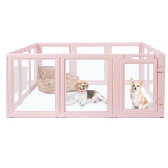 LoveTail playpen side view with transparent panels for easy supervision