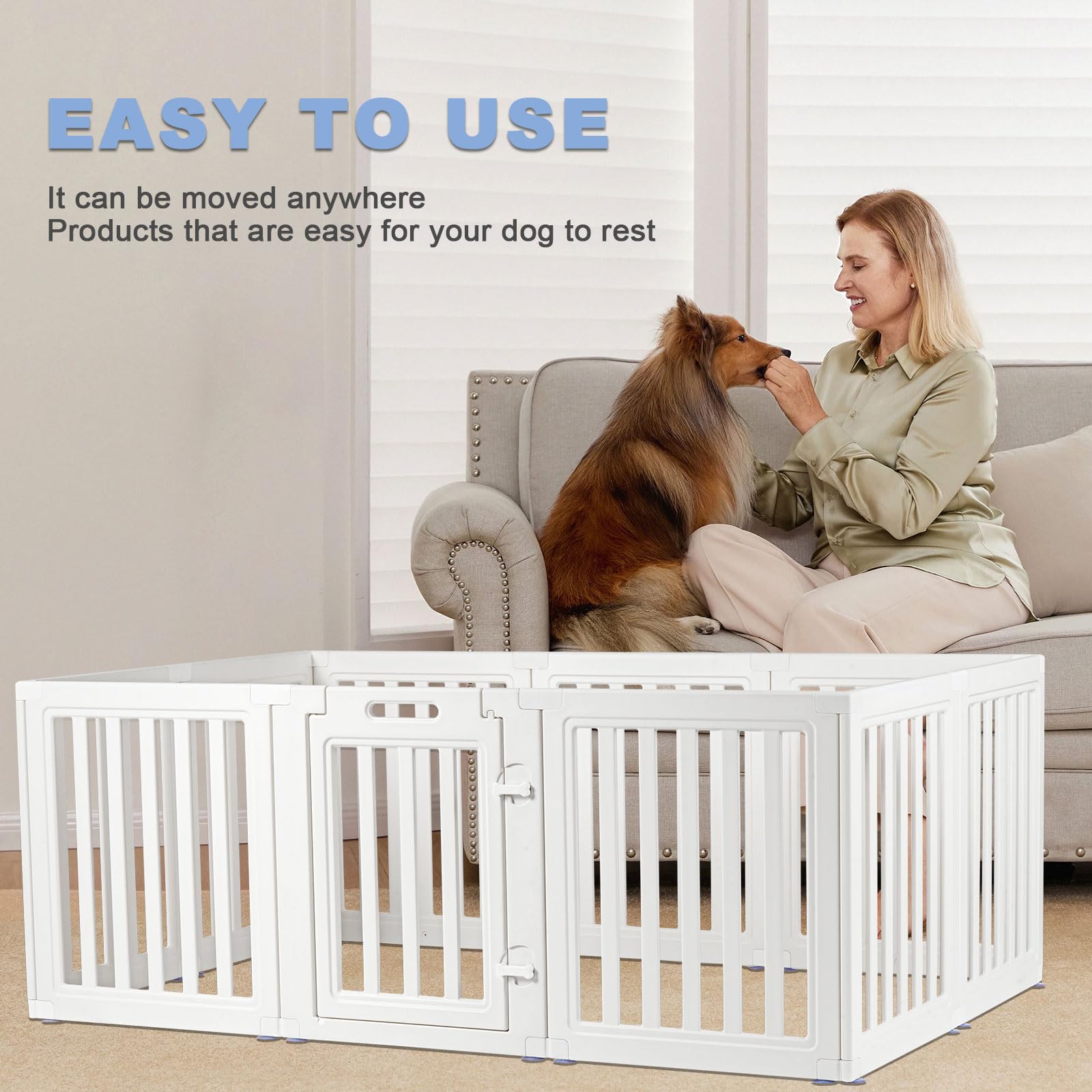 LoveTail cream poles and sturdy frame deliver durable, modern enclosure.