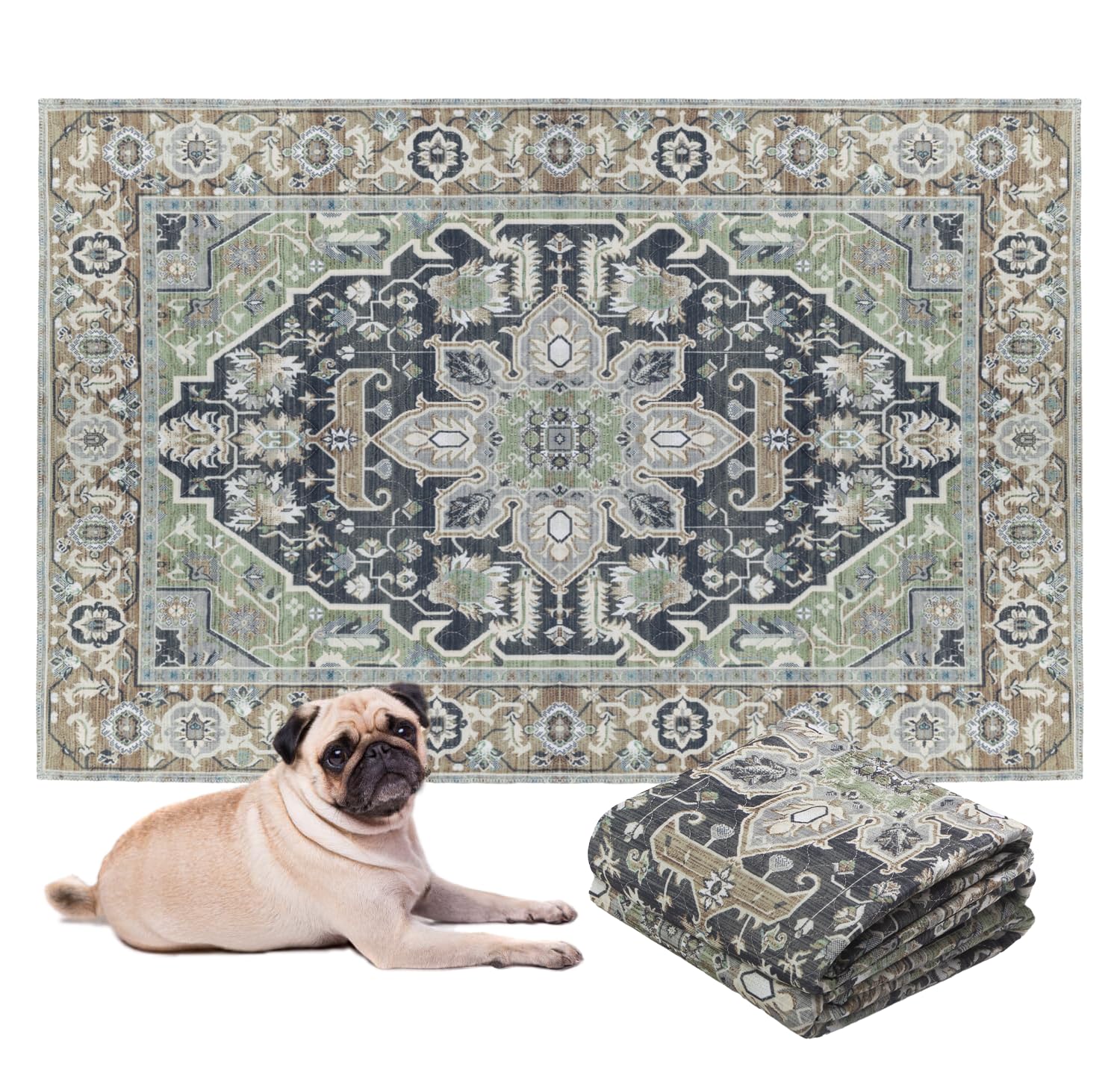 Lovewag Pets decorative floor-mat pee pad blending with home decor