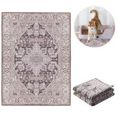 Lovewag Pets cat litter mat 2-pack dump-wash shows quick debris disposal after use.