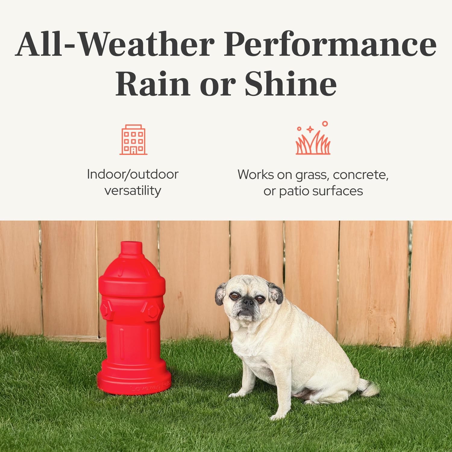 Lovewag Pets indoor-outdoor-use demonstrates versatile placement across homes and yards.