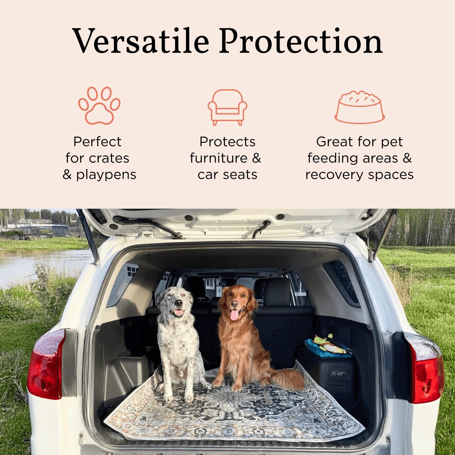 Lovewag Pets four-layer waterproof protection keeps liquids contained and floors dry.