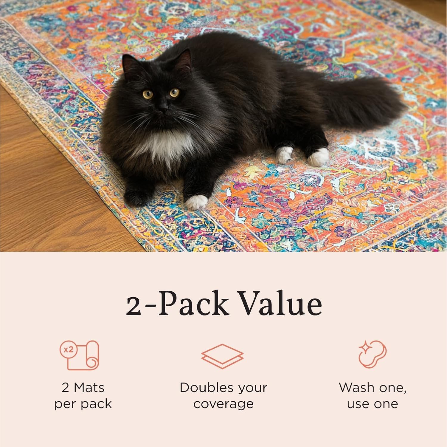 Lovewag Pets Indigo Garden mat soft paw-friendly surface close-up