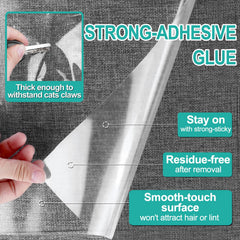 Lovinch clear adhesive cat scratch tape demonstrates residue-free removal.