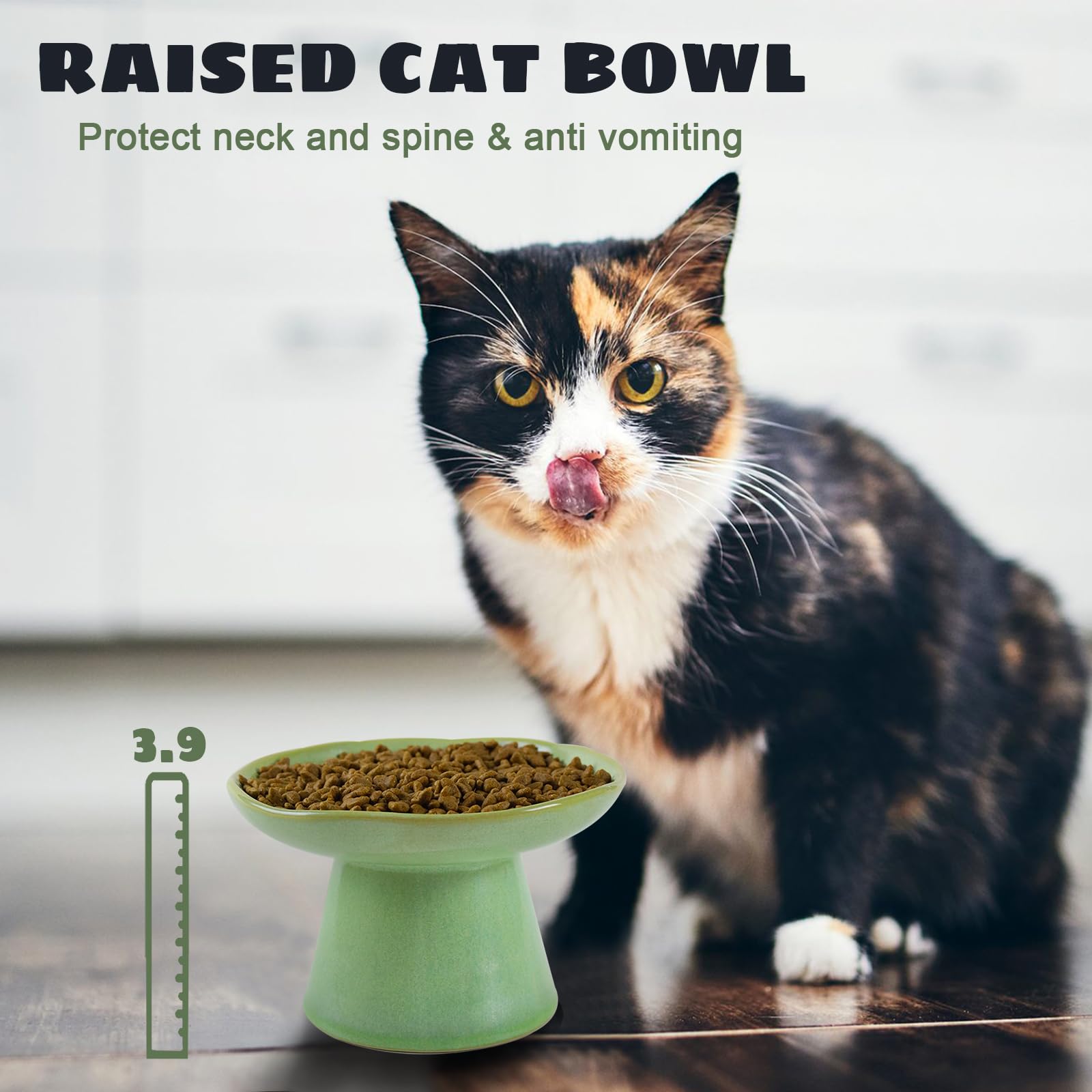 LovinFurBaby flat-faced cat design reduces whisker contact during meals.