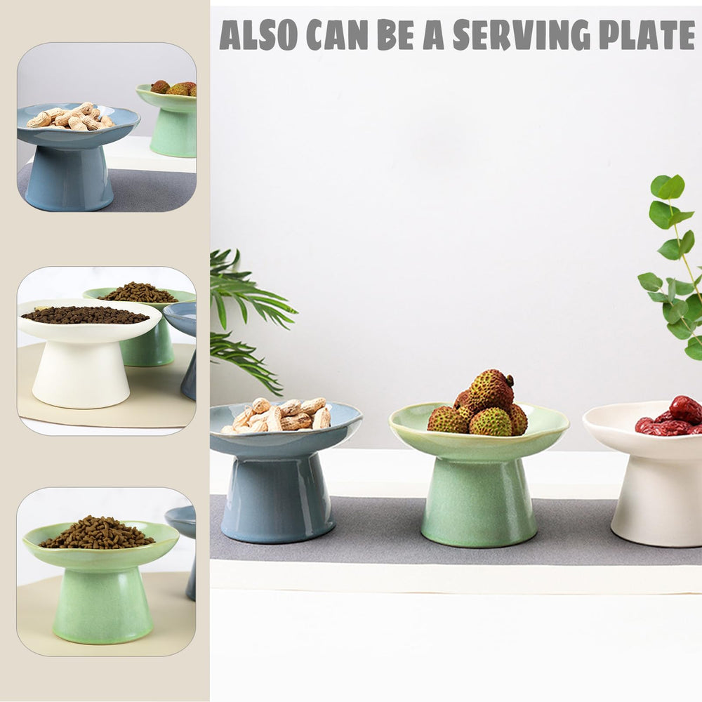 LovinFurBaby green ceramic bowl adds calm, modern style to feeding area.