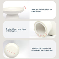 LOVINFURBABY shallow wide bowl minimizes whisker contact during meals