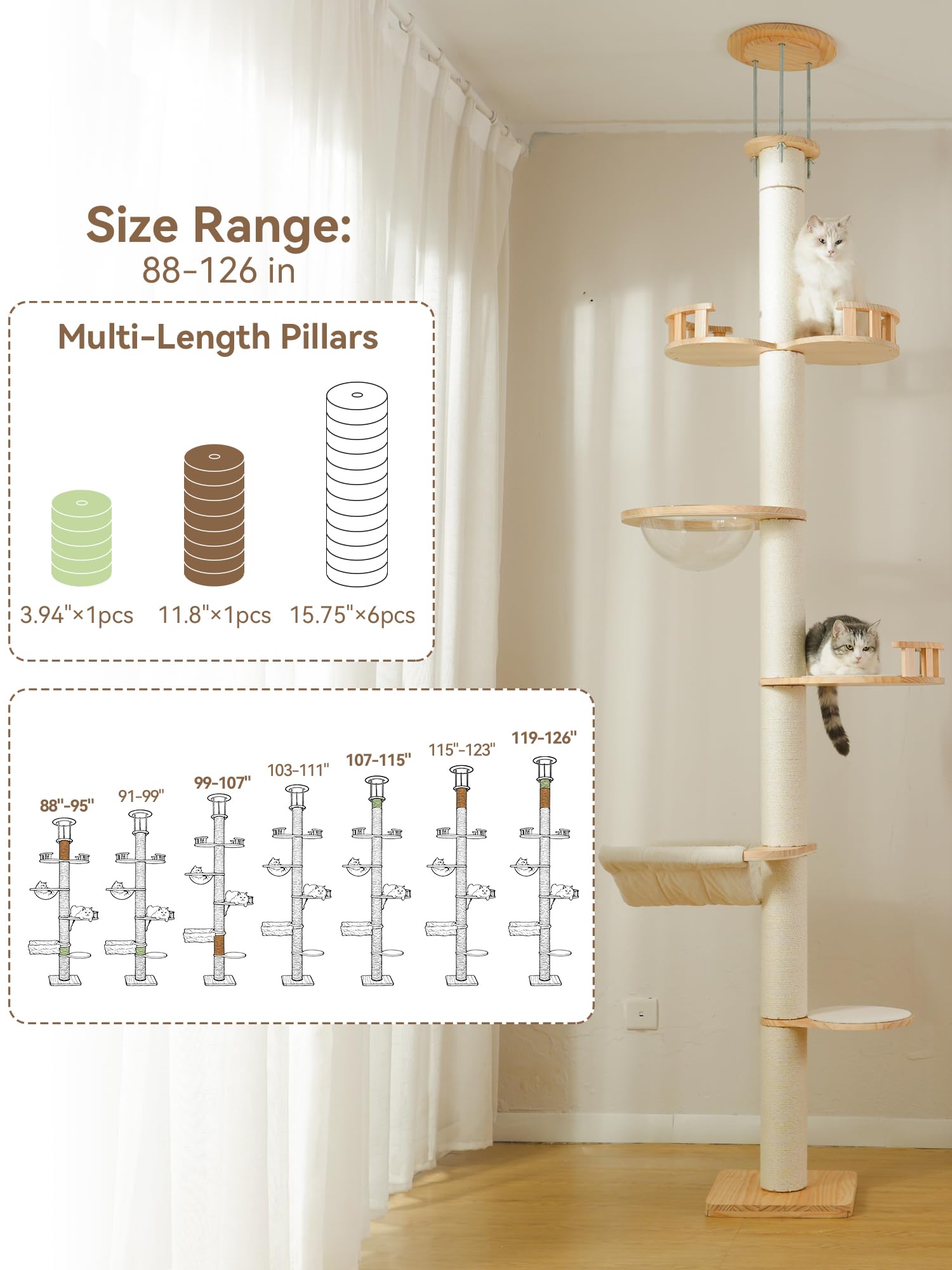 LOVINFURBABY sisal posts offer durable scratching and maintenance-free play surfaces.