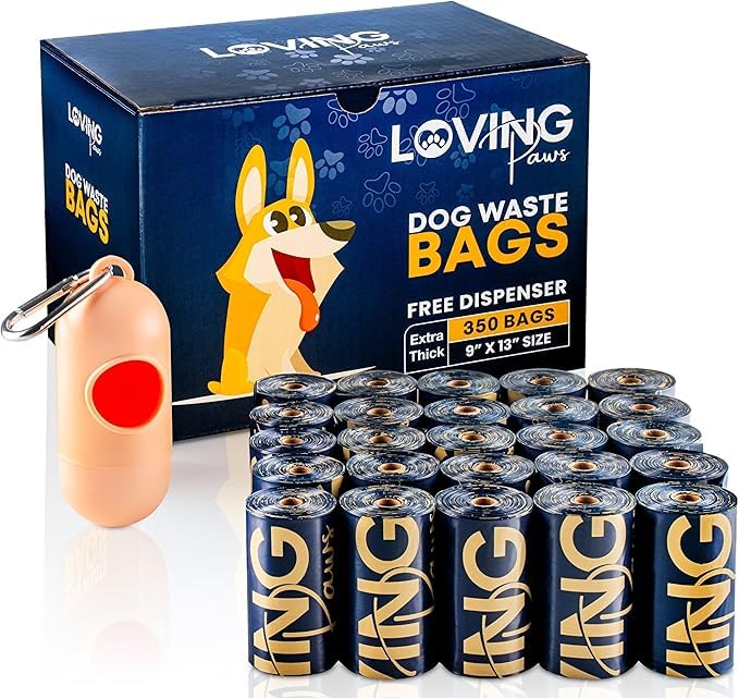 LOVING Paws premium dog waste bags roll showing durability for daily walks