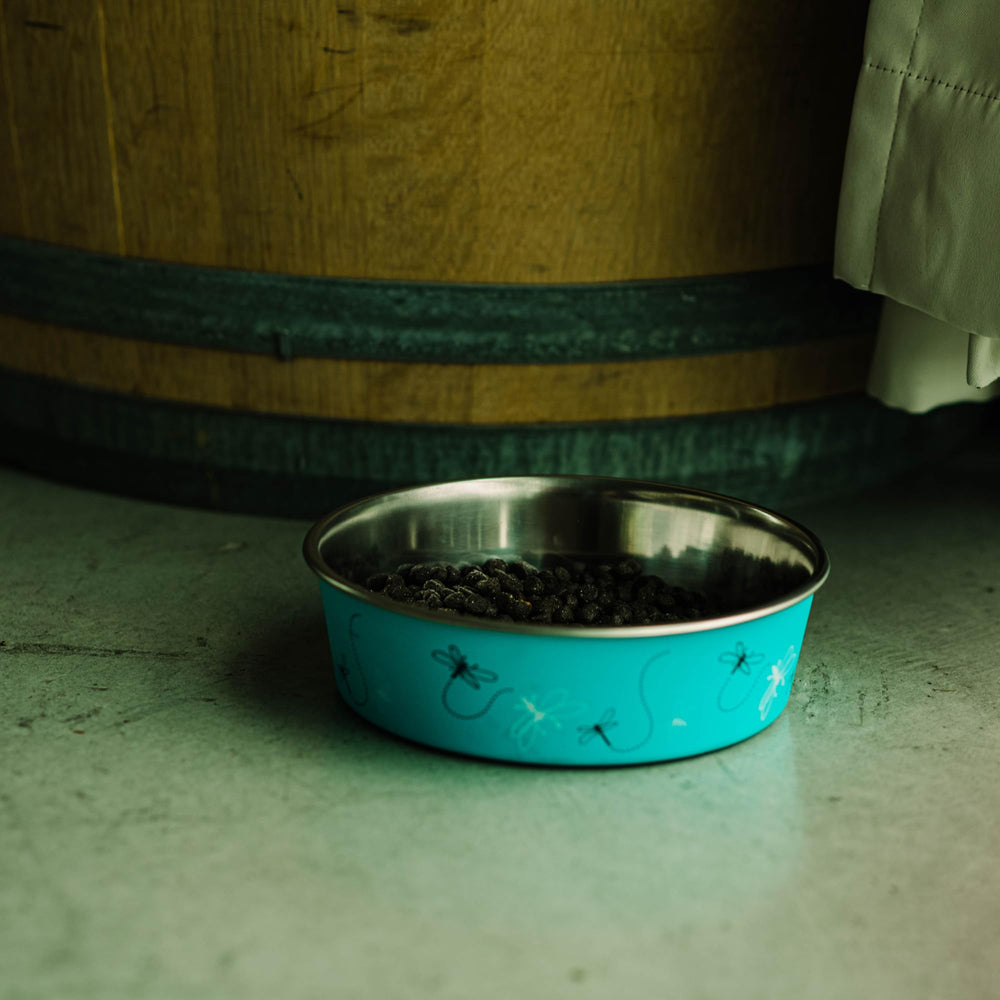 Loving Pets Bella Bowl blueberry and artichoke colors brighten spaces
