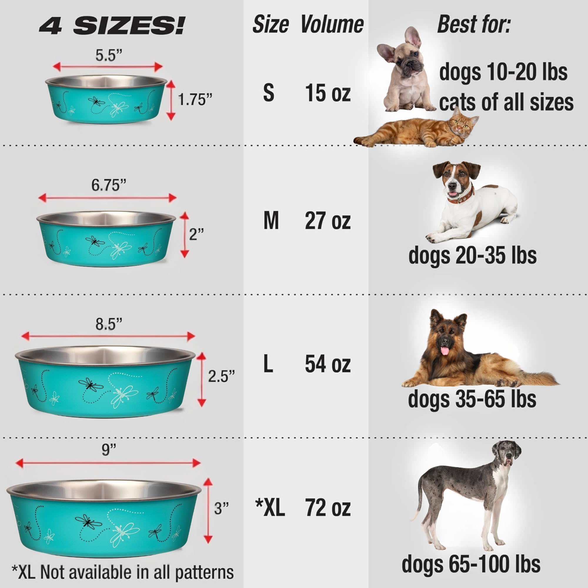 Loving Pets Bella Bowl suitable for dogs and cats at home or travel