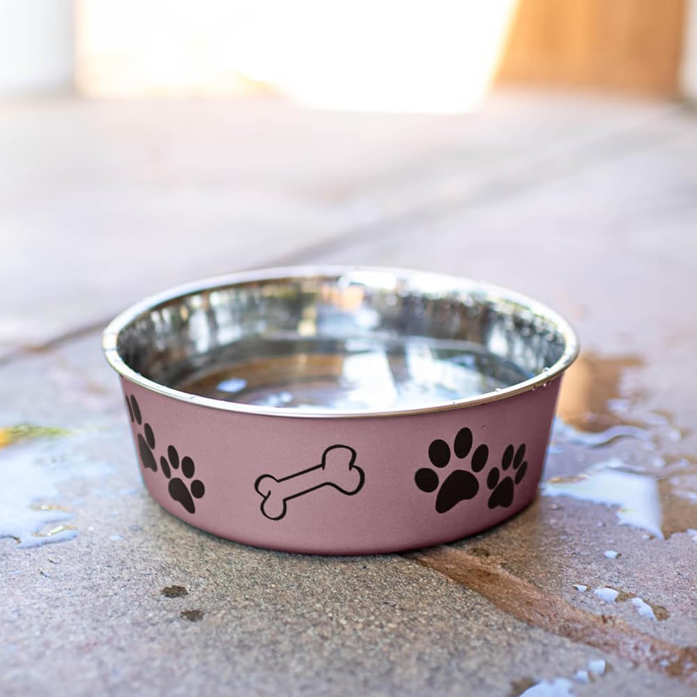 Loving Pets Bella Bowl non-slip-base: keeps bowls steady on mats during feeding.