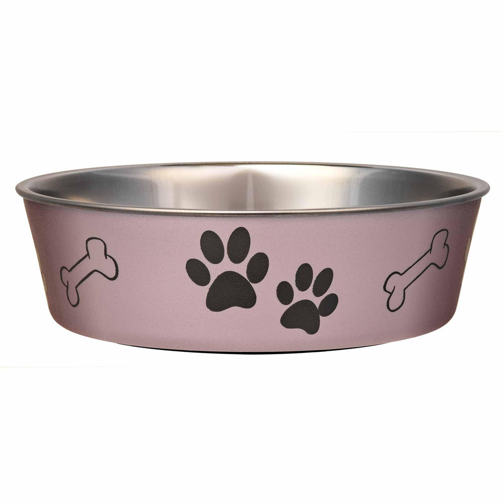 Loving Pets Bella Bowl stainless-steel-54oz: durable, rust-resistant feeding bowl for home or travel.