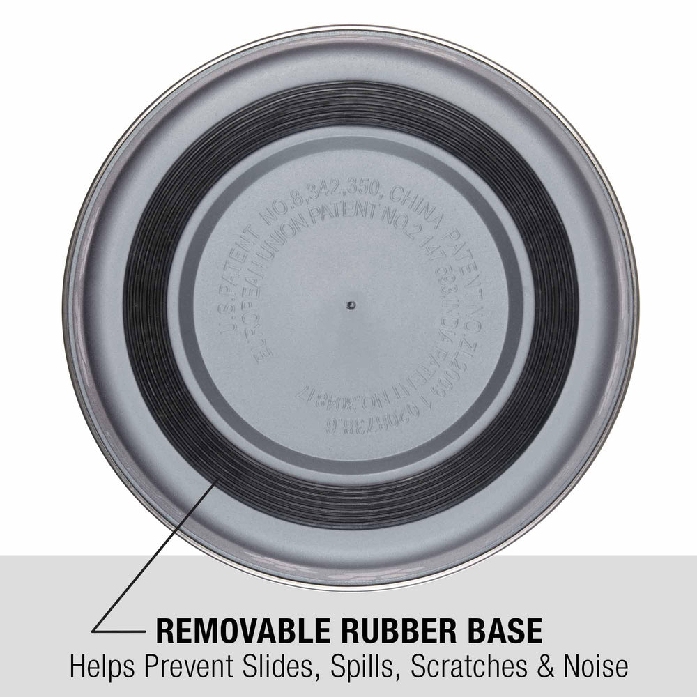 Loving Pets Bella Bowl stainless-steel interior is hygienic and easy to clean.
