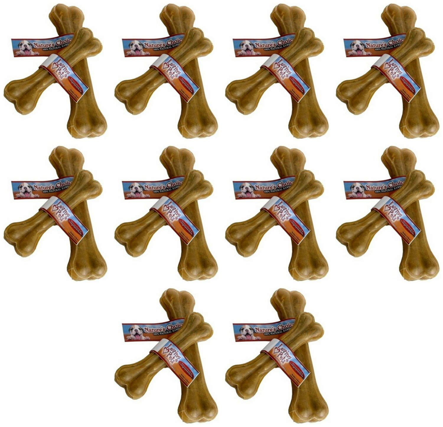 Loving Pets Nature's Choice rawhide bone cross-section highlighting natural layers for durability