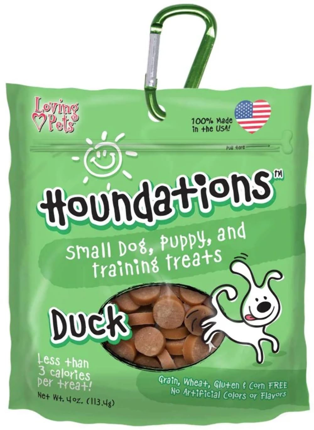 Loving Pets Houndations Duck Training Treats—bite-size rewards for obedience training and positive reinforcement