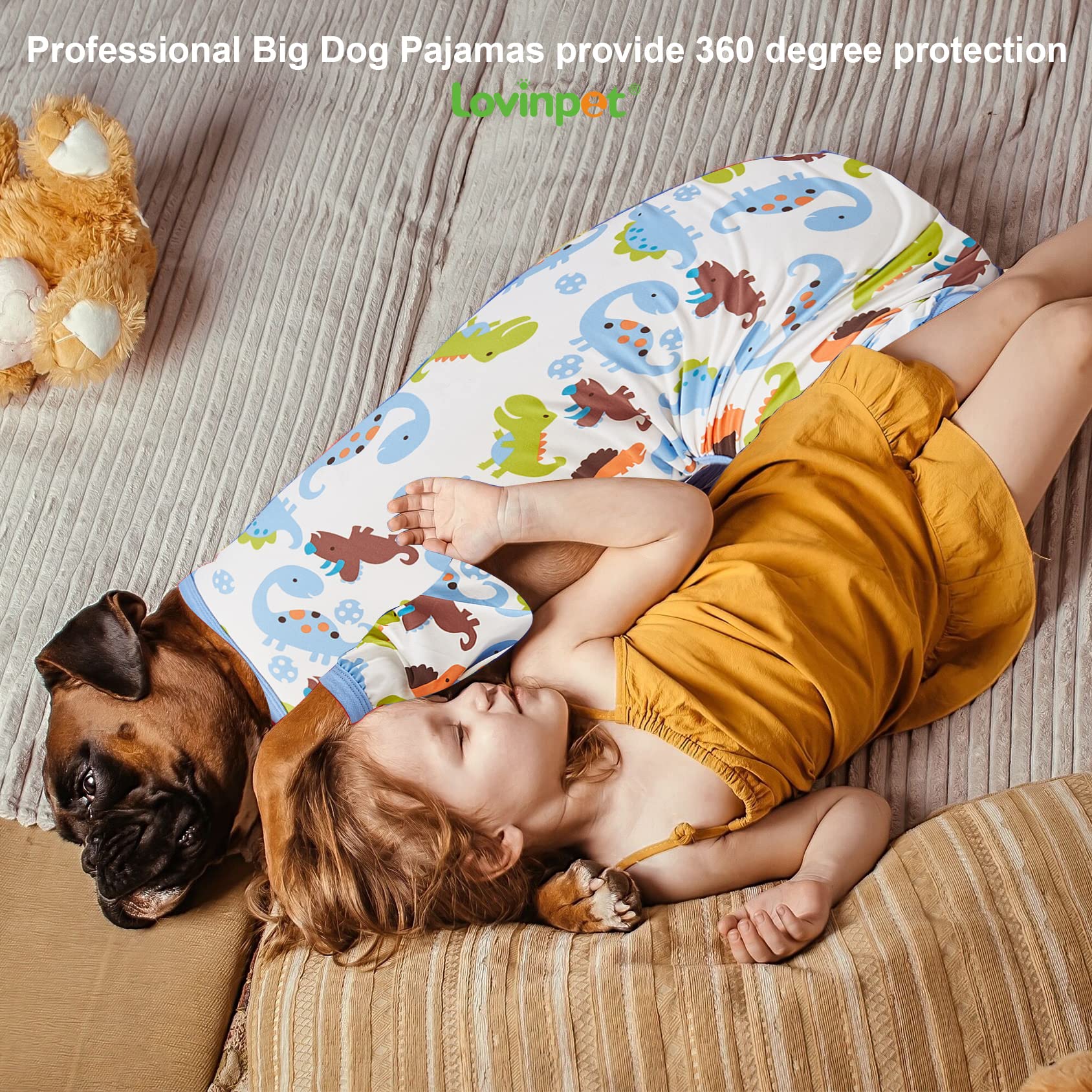 LovinPet 3XL stretchy fabric ensures comfy fit for large breeds