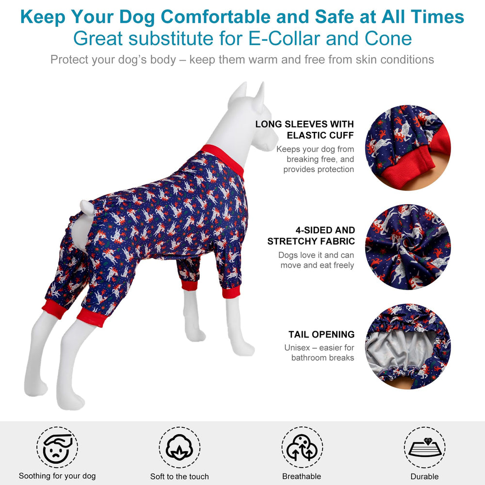 LovinPet big-chest dog pajamas provide full coverage for comfort and warmth
