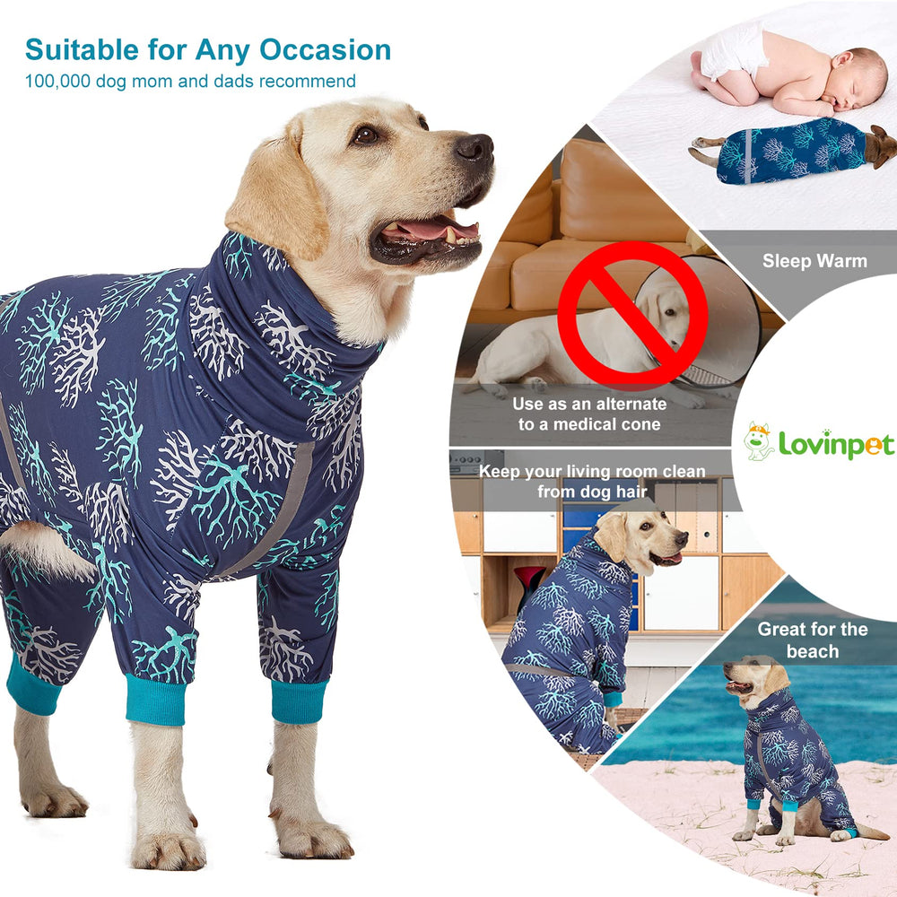 LovinPet boxer dogs onesie displaying coral tree print for stylish flair.