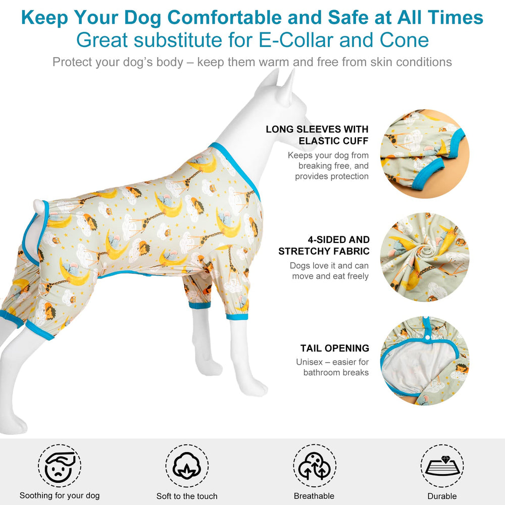 LovinPet buyer story image featuring dog wearing pajamas for comfort