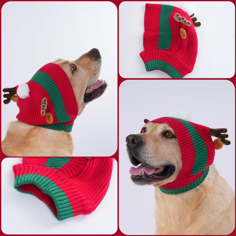 LovinPet Christmas dog hat snood multi colored festive accessory