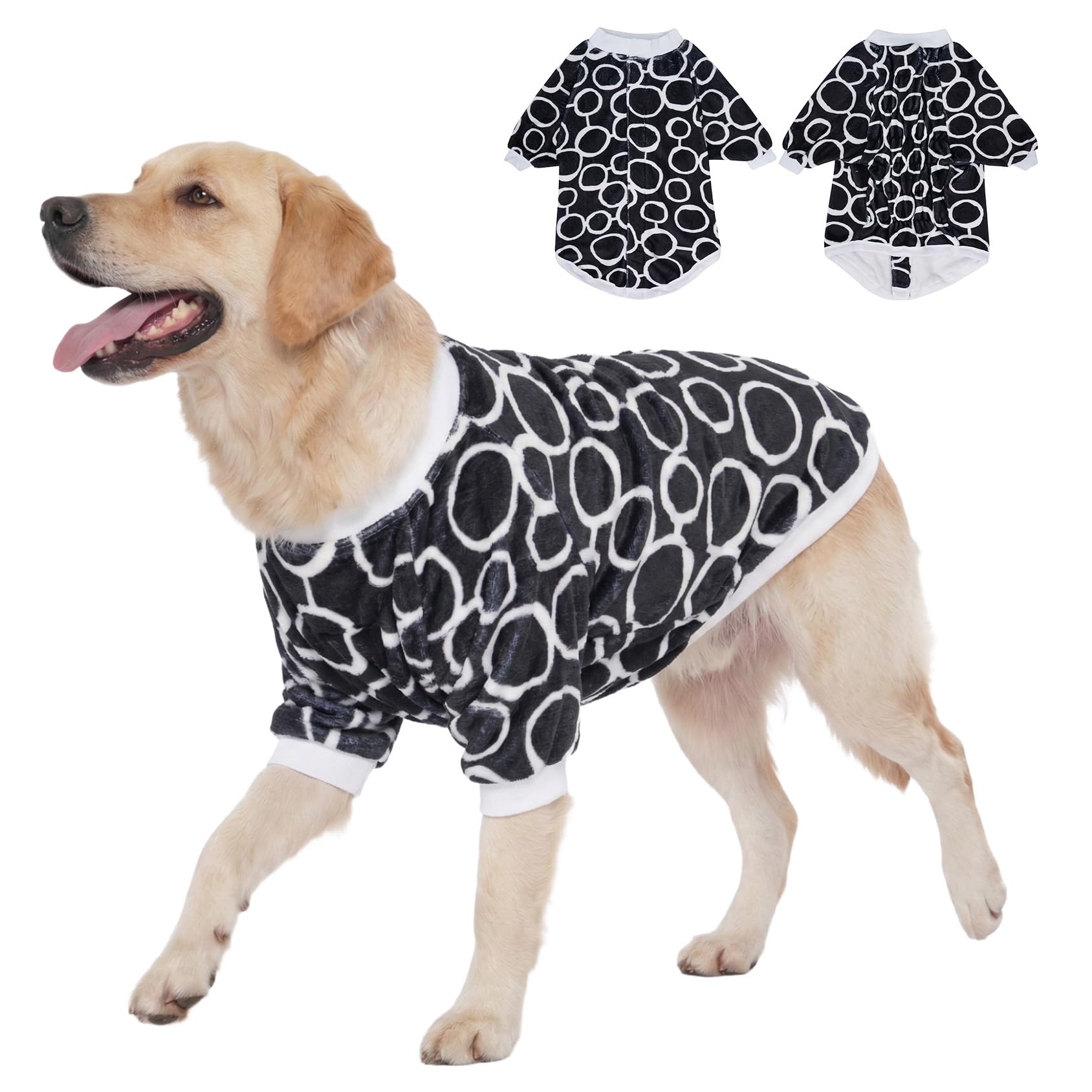 LovinPet doberman jacket onesie front view shows stylish warmth for large dogs.