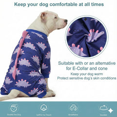 LovinPet dog-recovery-suit post-op coverage deters licking and keeps incision area clean.