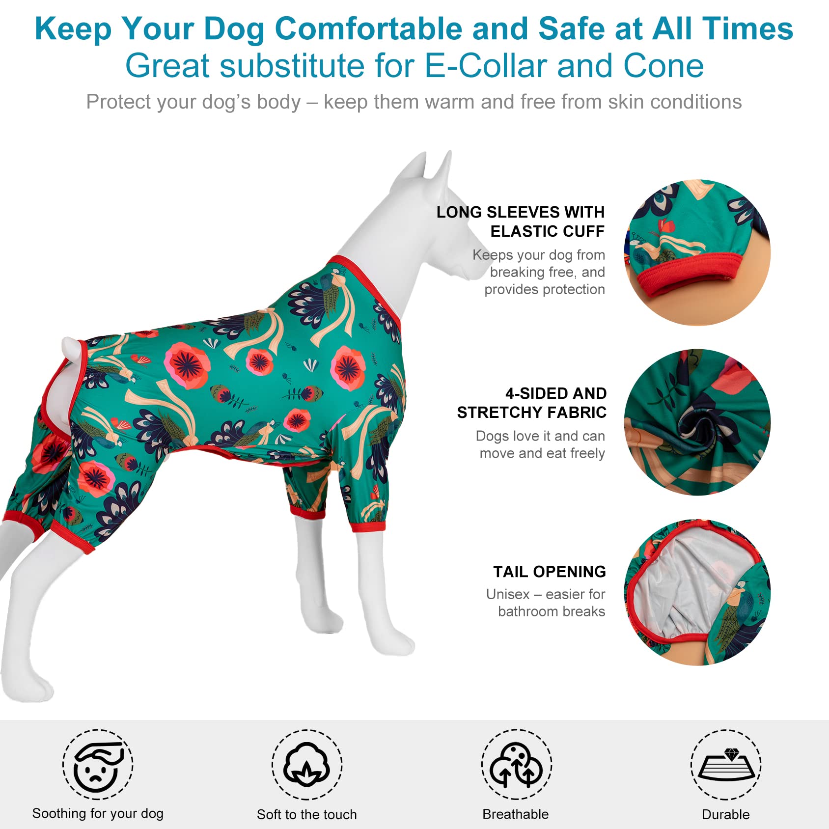 LovinPet dog pajamas for indoor-outdoor activities with easy dressing