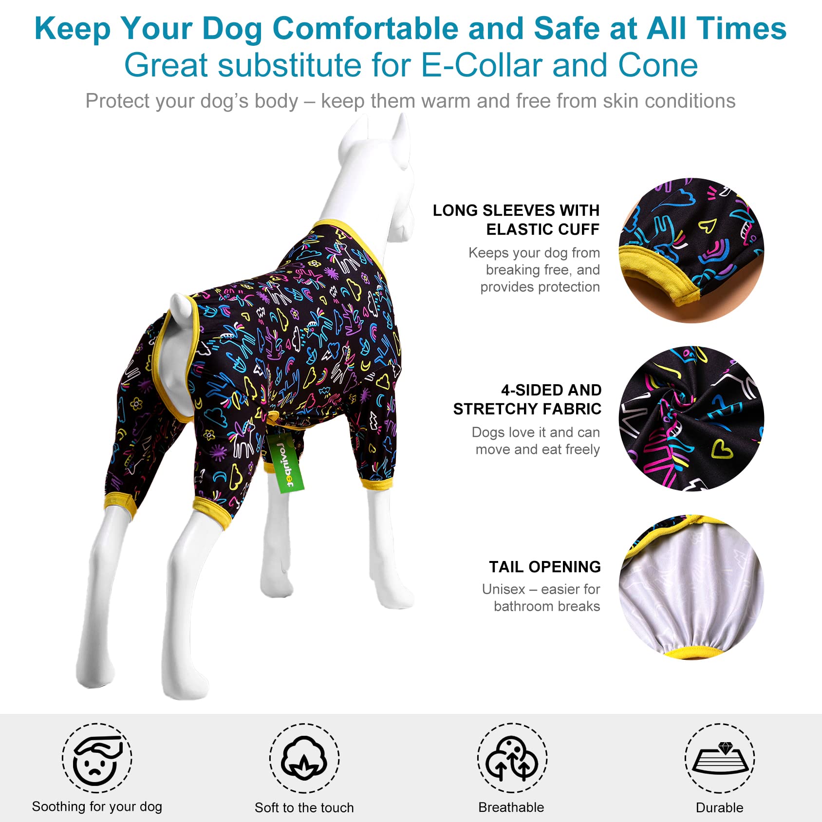 LovinPet knee-coverage image emphasizes recovery-friendly protection for joints