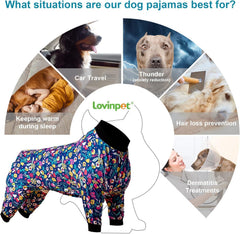 LovinPet dog pajamas provide sun protection and warmth for outdoor activities.