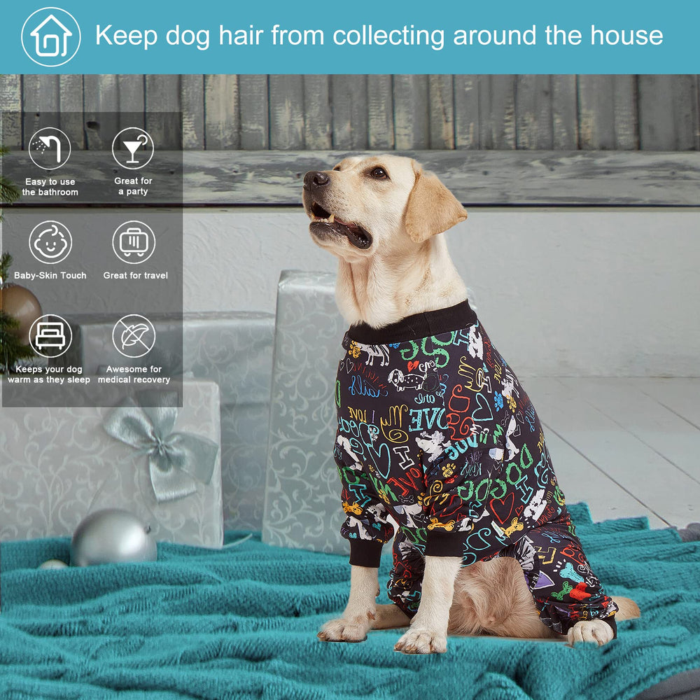 LovinPet wound-care dog pajamas show fabric covering wounds and reducing contact.