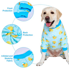 LovinPet large-dog pajamas; easy on-off for effortless daily use.